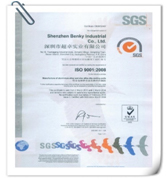 通過SGS認(rèn)證，取得ISO9001認(rèn)證證書