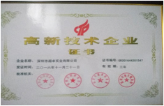 審核通過國家級高新技術(shù)企業(yè)。